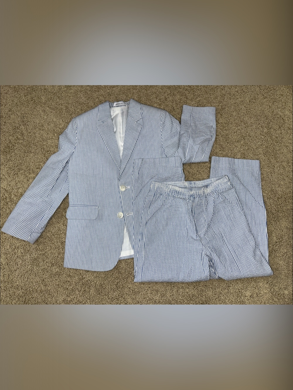 Izod Blue and White Striped Kids' Suit Set